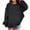 Black, variant on Aocisk Girls Sweater Hooded Pullover Top Soft Casual Toddler Kids Fashion Outerwear White 10-11 Years