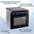 thumbnail image 3 of RecPro 17" Tall 3 Burner Propane RV Stove Gas Range without Range Hood, Silver, 3 of 12