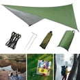 thumbnail image 3 of Bâche de Tente Durable 230 cm Imperméable Bâche de Pluie pour Hamac Camping Randonnée Auvent Vert, 3 of 8