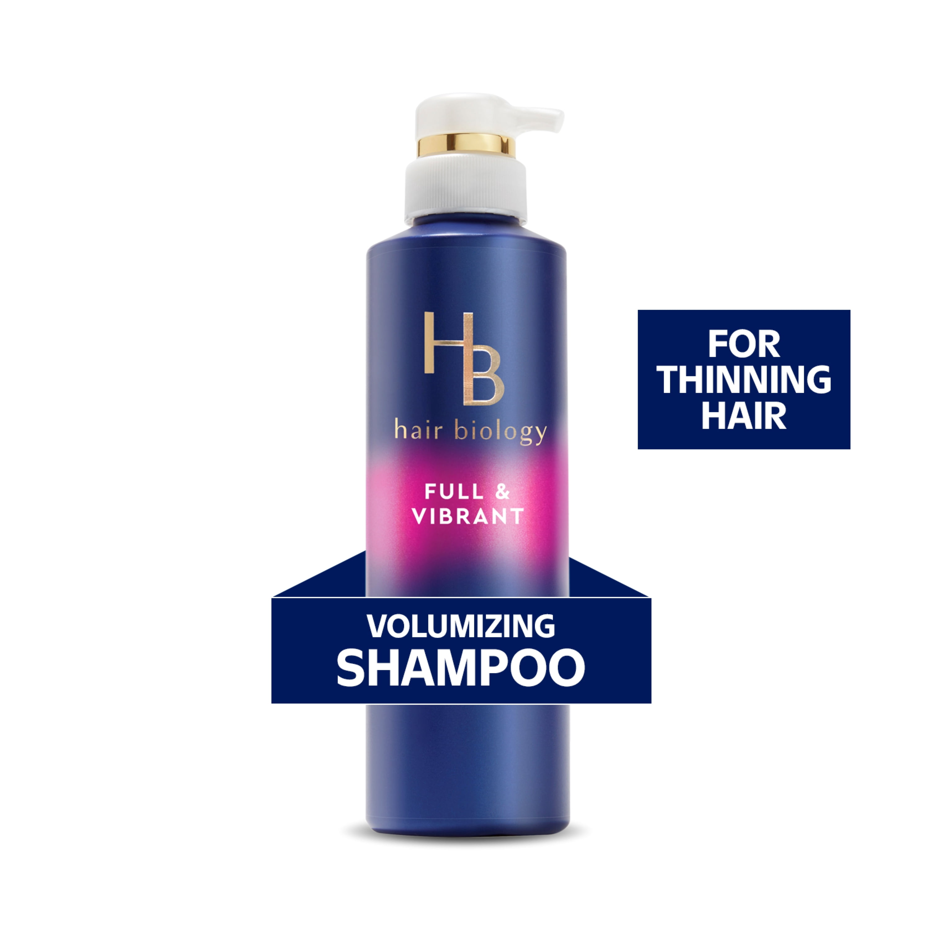 Hair Biology Volumizing Shampoo, for Thinning, Flat and Fine Thin Hair, Fights Breakage and Replenishes Nutrients, Biotin, 380 mL