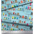 thumbnail image 3 of Soimoi Poly Georgette Fabric Paper Boat Art & Craft Print Fabric by The Yard 52 Inch Wide, 3 of 3