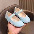 thumbnail image 2 of FhsagQ Slippers Kids Shoes Slippers Size 11 Girls Sandals Solid Color New Pattern Fashion Lightweight Flat Bottom Comfortable Hook Loop Princess Shoes Girls Shoes Slippers Blue 35, 2 of 9