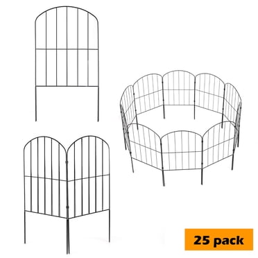 25pcs Decorative Garden Fence Flower Edging for Landscape Patio Yard Border Fence
