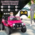 thumbnail image 2 of OLAKIDS 2 Seater Ride on Truck, 12V Battery Powered Electric Vehicle for Kids with Remote Control, Power Display, LED Lights, Story, Suspension System, MP3, Ride on Toy for 3+ Boys Girls, 2 of 9