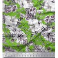 thumbnail image 1 of Soimoi Poly Georgette Fabric Leaves & Flower Floral Printed Craft Fabric by the Yard 42 Inch Wide, 1 of 3