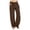 Brown, variant on LOVZFMLL Women's Pants, Casual Cotton Linen Drawstring Elastic Waist Long Wide Leg Pants Brown, L