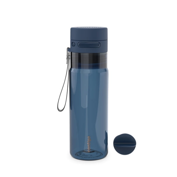 Bouteille d’eau Contigo AutoPop étanche avec courroie de transport et bille mélangeuse, 709 ml (24 oz) - Shaker à protéines étanche, sans BPA et qui va au lave-vaisselle