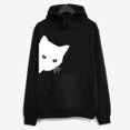 thumbnail image 2 of Chandail à Capuchon à Capuche pour Femmes, Chandail à Manches Longues avec Motif de Chat, Chandail en Molleton à Capuche, Hauts à Manches Longues pour Femmes, 2 of 4