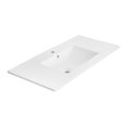 thumbnail image 2 of American Imaginations 35.5-in. W 1 Hole Ceramic Top Set In White Color - Overflow Drain Incl. AI-32739, 2 of 8