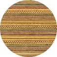 thumbnail image 1 of Ahgly Company Indoor Round Abstract Orange Oriental Area Rugs, 5' Round, 1 of 6