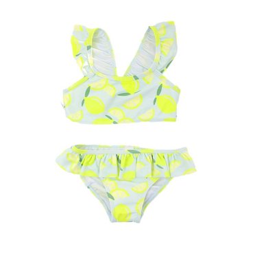 PMVFHDE Two Piece Swimsuit Kids Toddler Girls Spring Summer Print Sleeveless Holiday Vest Shorts Beach Swimwear Swimsuit Clothes Light Gray,3-4 Years