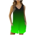 thumbnail image 1 of Économies d'Été! SROBPTY Combinaisons pour Femmes, Combinaison-Short à Bretelles d'Été pour Femmes avec Poches, Pantalon à Bretelles Vert, TTTG, 1 of 4