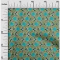 thumbnail image 1 of oneOone Organic Cotton Voile Fabric Leaves & Floral Block Print Sewing Fabric BTY 42 Inch Wide, 1 of 5