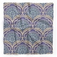 thumbnail image 1 of Bimba Blue Damask Geometric Pure Silk Printed Head Bandanas Summer Neck Wrap Scarf 40 x 80 Inches, 1 of 6