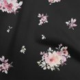 thumbnail image 1 of oneOone Polyester Spandex Black Fabric Florals Sewing Material Print Fabric By The Yard 56 Inch Wide, 1 of 4
