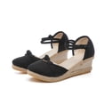 thumbnail image 4 of Weiqiqre Sandales à Talons pour Femmes, Chaussures d'Été pour Dames à Plateforme Compensée à Bout Fermé Sandales Décontractées pour Femmes Rabais, 4 of 9