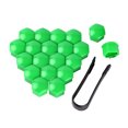 thumbnail image 3 of serony 20 Pieces Car Wheel Nut Caps Auto Hub Screw Cover Automobile with Clip Green 21mm 1Set, 3 of 6