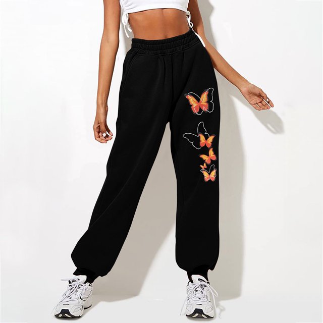 LSLJS Womens Gradient Sweatpants Casual Lounge Trousers with Pockets High Waist Pants