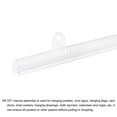 thumbnail image 5 of Unique Bargains PVC Poster Hanger Rail Poster Strip Bar 40cm/16inch Clear with Clips for Poster, Map, 2 Set, 5 of 5