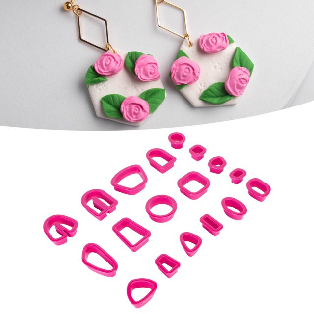 Clay Cutters Set, 129 Pieces, Easy To Use, Plastic, Safe Design, Multipurpose, DIY Gift, For Jewelry Making, Clay Earrings, , Fondants
