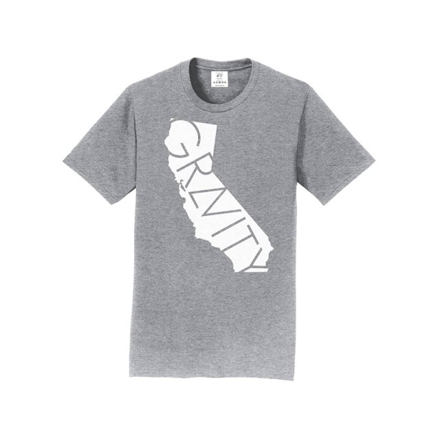 Gravity TradIng Cali Short-Sleeve T-Shirt - Athletic Heather - White Logo - Small