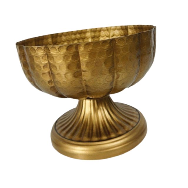 Langgg Urn Planter European Classic Rustic Basin Flower Pot for Cafe Wedding Office 18cm Deep Gold Deep Gold 20cm