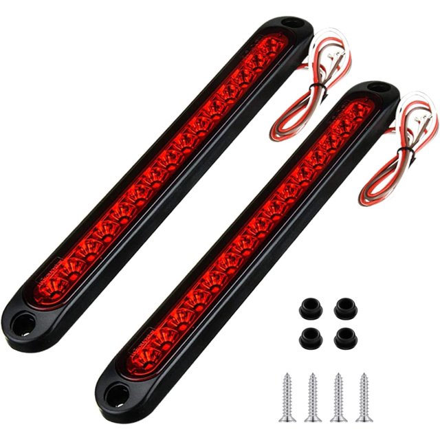 15 LED Trailer Brake Tail Light, LED Bar Stop Turn Tail Lights Waterproof Assembly Brake Strip Red Light for Marine Boats Golf Cart Offroad Truck RV UTV ATV