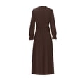 thumbnail image 4 of cfhntfmh Robes d'Invitée de Mariage pour Femmes Tendance à Découpes à Volants Col Ras du Cou Robe Maxi Smockée Ample Plissée Robe de Soirée, 4 of 5