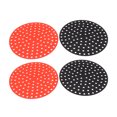 thumbnail image 1 of 4Pcs Reusable Silicone Air Fryer Mats, Oilproof Steamer Liners Replacement Air Fryer Accessories For Kitchen Baking, 1 of 8