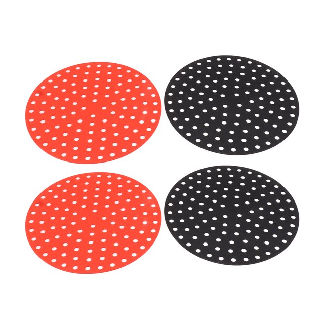 4Pcs Reusable Silicone Air Fryer Mats, Oilproof Steamer Liners Replacement Air Fryer Accessories For Kitchen Baking