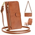 thumbnail image 4 of iPhone 15 Plus Case ,Zipper Handbag Wallet Leather Cover with Crossbody Detachable Lanyard Strap, 4 of 5