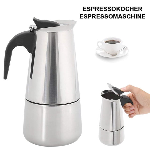 Cafetière Espresso en Acier Inoxydable pour Cuisinière Percolateur Italien