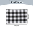 thumbnail image 3 of kjfeif Set of 4 Christmas Decorations GinghamPlacemats, Plaid Checkered Placemats in Black & White Checker Design, Quality Thin Placemats for Dining Table, 3 of 9
