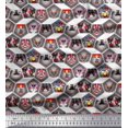thumbnail image 1 of Soimoi Polyester Crepe Fabric Geometric & Dogs Patchwork Print Fabric by The Yard 52 Inch Wide, 1 of 3