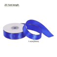 thumbnail image 2 of Unique Bargains 1 Inch 25 Yard Wide Satin Ribbon with Gold Edges Grosgrain Fabric Ribbon for Gift Wrapping, Blue, 2 of 7