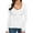 Blanc, variante sur Lixiuxyad T-Shirt Moulant Uni à Col Rond à Manches Longues pour Femme Noir