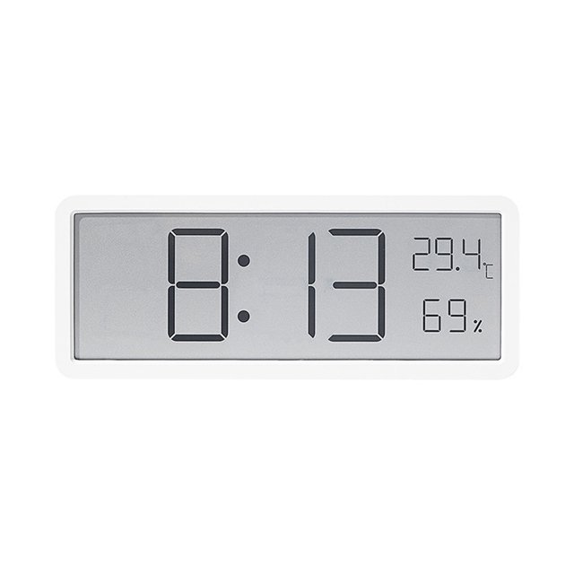 EastVita Digital Alarm Clock LCD Display Multifunctional Temperature Humidity Alarm Clock Ultra Thin Electronic Clock