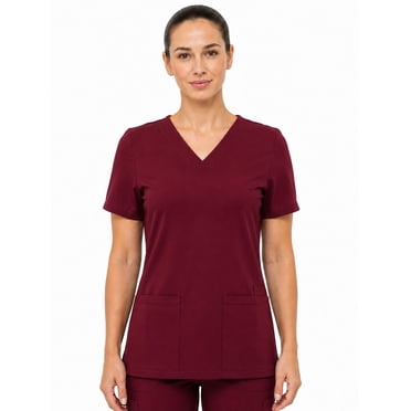 Haut de blouse médicale à col en V pour femmes FLEX SCRUBS™