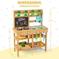thumbnail image 3 of Costway Kids Mud Kitchen with Faucet Removable Sinks Chalkboard Stovetops Rotation Knobs, 3 of 10