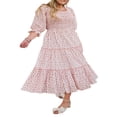 thumbnail image 2 of Mommy and Me Dresses Floral Print Short Sleeve Ruffle Beach Midi Dress Sundress, 2 of 4