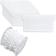 thumbnail image 4 of Ensemble de Réparation de 20 Pcs de Lattes Inférieures de Poids pour Stores Verticaux 89 mm (3,5 Pouces) x 10 m, Blanc, 4 of 4
