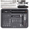 thumbnail image 1 of 3.6V Cordless Electric Screwdriver Kit, 39-Piece with 13 PC Socket Set, 5 Torque Settings & LED Light, USB-C Rechargeable for Home DIY, Furniture, Electronics, and Quick Repairs, 1 of 16