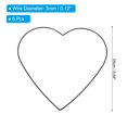 thumbnail image 2 of Unique Bargains 9.8' Heart  Dream Catcher Rings, 6 Pcs Metal Macrame Wreath Floral Ring Hoop, Black, 2 of 6