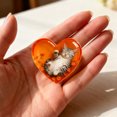 thumbnail image 4 of SIfdSeng Obtenez-le Rapidement Commémoratif de Chat Câlin de Poche en Forme de Cœur Charme de Chat Endormi Figurines Souvenir en Résine Animal Attentionné pour les Propriétaires de Chats en Deuil et les Amoureux des Chats, 4 of 4