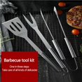 thumbnail image 4 of fastboy 3PCS en Acier Inoxydable Barbecue Outil Ensemble Antiadhésif Spatule Fourche Pince Barbecue Ensemble, 4 of 8