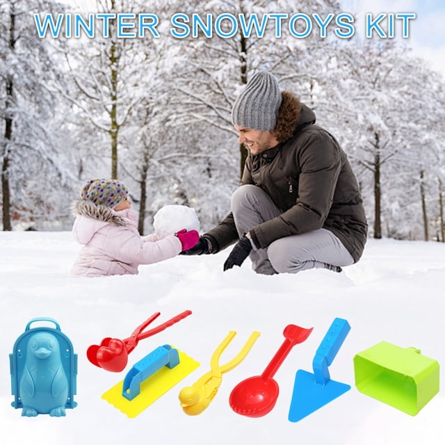 Dvkptbk Snow Playthings Snow Snowball Maker Clip Maker Shaped Snow Sand Tool Winter Snow Toys Kit Skiing & Snowboarding