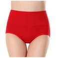 thumbnail image 2 of DPTALR Women's Solid Color High Waist Briefs Lift The Hip Cotton Underpants, 2 of 3