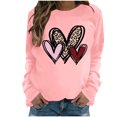 thumbnail image 2 of Styesk Chandails à Manches Longues pour Femmes, Imprimé de Cœur, Hauts de Sortie, T-Shirts Confortables et Doux à Col Rond, Chandail à Enfiler, Mode, Ample, Léger, Chandail en Molleton, Graphique de la Saint-Valentin, Hauts Décontractés, 2 of 3