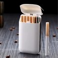 thumbnail image 3 of Cigarette Case, Black [with Cigarette Lighter]，ABS Cigarette Box Portable Cigarette Case Cigarette Box Cigarette Case 10 Cigarette Pockets Box for Men and Women, 3 of 7