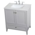 thumbnail image 1 of Pemberly Row Modern 30" Single Quartz Top Bathroom Vanity in Gray, 1 of 15